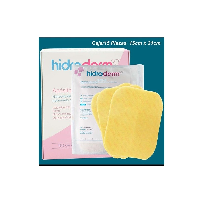 Apositos, Hidrocoloide para el Tratamiento de Heridas Esteril Tamaño DE 15 A 21 CM X 15  A 21 CM HIPODREM