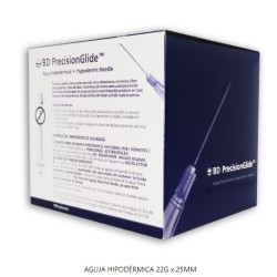 AGUJA DESECHABLE 22G X 25 MM (NEGRA) C/100 BD