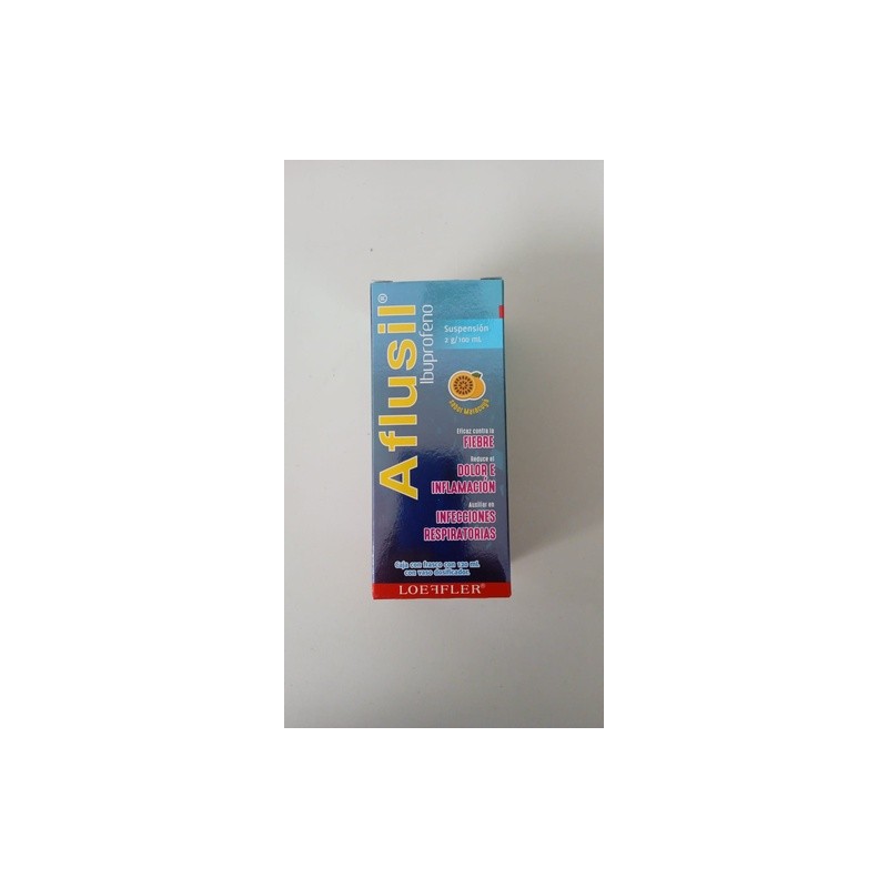 Aflusil Ibuprofeno Suspensión Oral Cada 100 ml contienen: Ibuprofeno 2 g Envase con 120 ml y medida dosificadora LOEFFLER