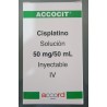 Accocit  CISPLATINO 50mg/ 50mL. Envase con 1fco.ampula  Seco, manejable hasta 25°C.                                             